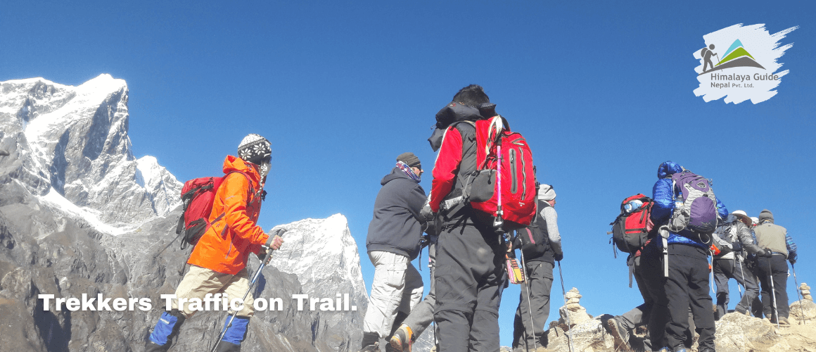 Everest Base Camp Trek - Trekkers Traffic on Trail