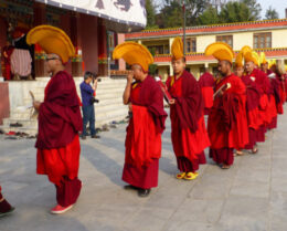Monks are praying in Monastery