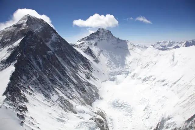 View of Everest and Lhotse 