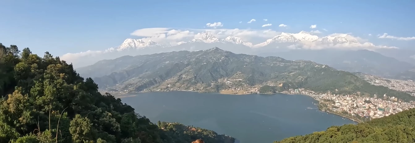 Views of Dhaulagiri, Annapurna, and Manaslu from sarankot