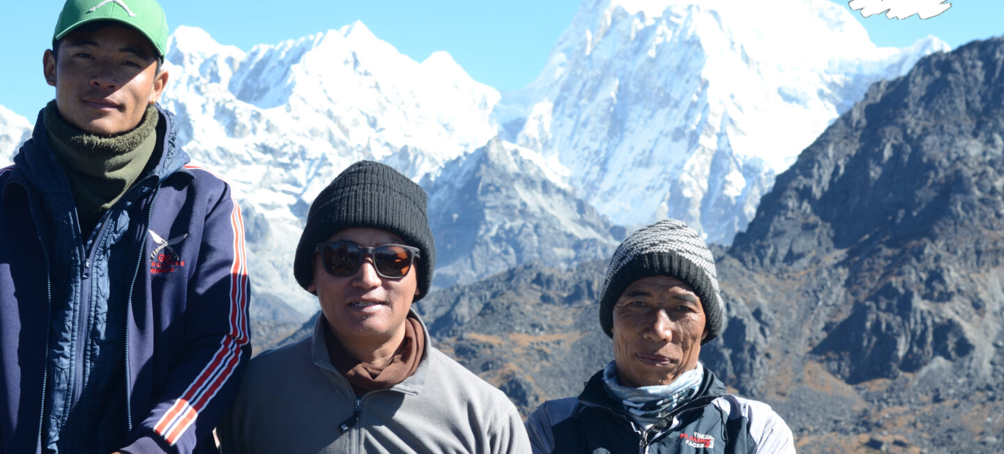Trekkers Taking pictures on Kanchenjunga Region