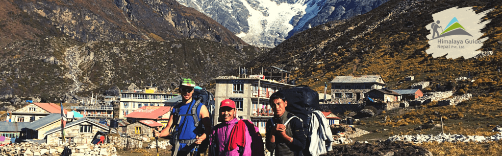 Trekkers In Kyanjin Gompa
