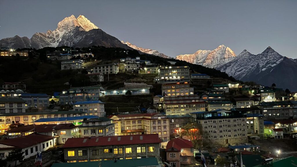 Night view from Namche Bazar