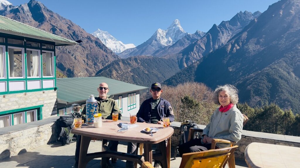Tea Break During Everest Gokyo Ri Trek